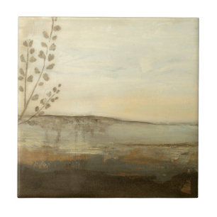 Modernes Sonnenuntergang-LandschaftsÖlgemälde Fliese