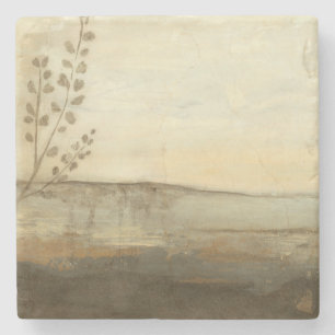 Modernes Sonnenuntergang-LandschaftsÖlgemälde Steinuntersetzer