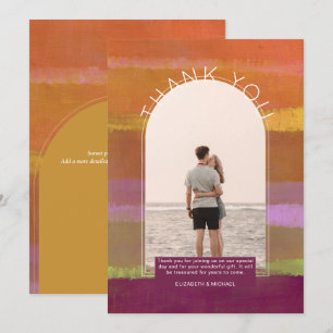 Modernes Sonnenuntergang Rosa Streifen FOTO DANKE 