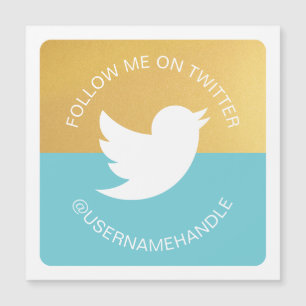 Modernes Sozialmedium-Twitter-Follow-me Magnetkarte