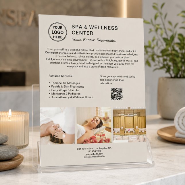 Modernes Spa-Wellness-Center Werbegeschäft Flyer (Modern Spa Wellness Center Promotional Business Flyer)