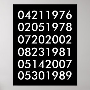 Modernes Special Dates Poster