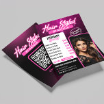 Modernes Special für Schwarz und Rosa Friseur Flyer<br><div class="desc">Dieser elegante Flyer in Schwarz und Rosa ist die perfekte Art, um die Februar-Specials Ihres Friseur-Salons anzukündigen! Mit seinem eleganten, modernen Design und einer Touch Glamour wird es sicher neue Kunden anziehen. Das berufliche Layout bietet genügend Platz, um Ihre Dienstleistungen und Preise zu präsentieren, während der mitgelieferte QR-Code es potenziellen...</div>