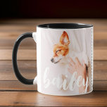 Modernes, spielerisches Foto Tasse<br><div class="desc">Dieses einfache und klassische Design besteht aus Serifentypografie und fügt ein benutzerdefiniertes Foto hinzu</div>
