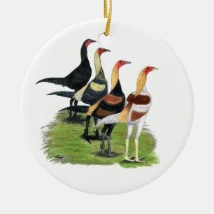 Modernes Spielquartett Keramik Ornament