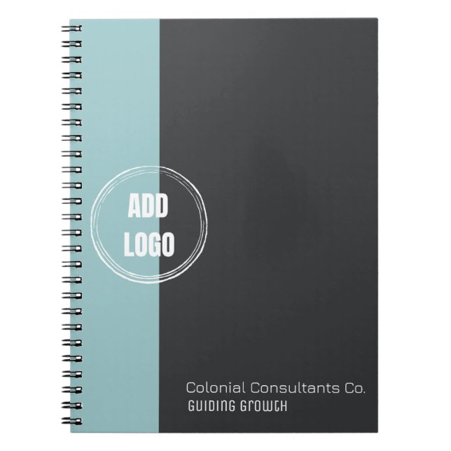 Modernes SpiralNotebook mit individuellem Logo Notizblock (Vorderseite)