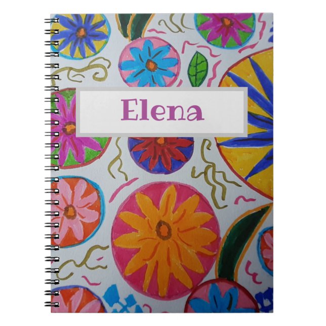 Modernes SpiralNotebook Notizblock (Vorderseite)