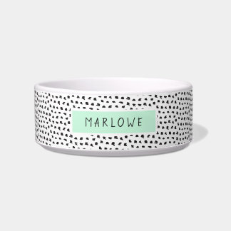 Modernes Splotchy Muster | Personalisiert | Mint Napf