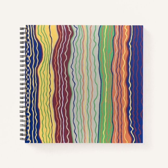 Modernes Squiggles 3 Notebook Notizbuch (Vorderseite)