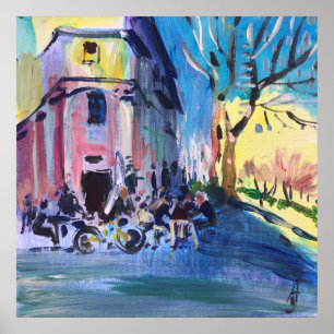 Modernes Stadtcafé Poster