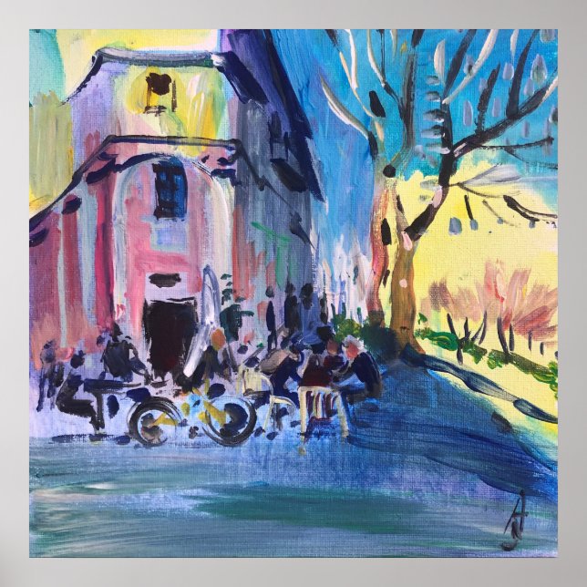 Modernes Stadtcafé Poster (Vorne)