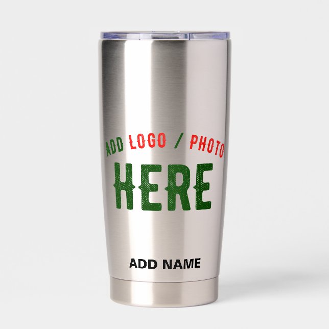 MODERNES STAHL MIT STYLISCH-MODERNER STAHL THERMOBECHER (Vorderseite)