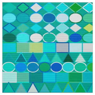 Modernes Stammes- geometrisches, Seeglasaqua und Stoff