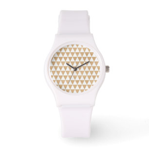 Modernes Stammes- hölzernes geometrisches schicke Armbanduhr
