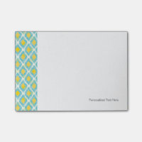 Modernes Stammes- ikat blaue gelbe Mode