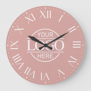 Modernes staubiges Markenfirmen-Logo Custom Große Wanduhr