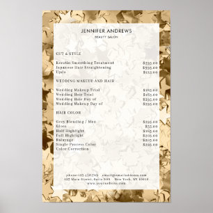 Modernes, Sterne Glamour Salon Preisliste Poster