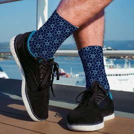 Modernes Sternenmuster Einzigartiges, Cooles Navy  Socken