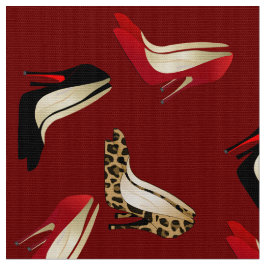 Modernes Stilett-hohes Heels-Gewebe Stoff