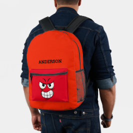 Modernes, stilvolles, angry Face Bedruckter Rucksack