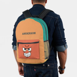 Modernes, stilvolles, angry Face Bedruckter Rucksack