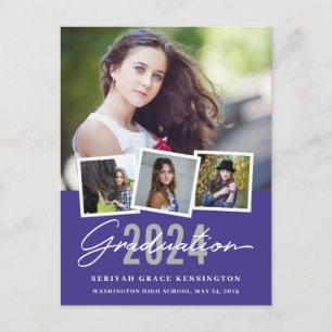 Modernes, stilvolles Any Year Abschluss 4 Foto Postkarte