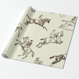 Modernes, stilvolles Beige Reittoile Geschenkpapier