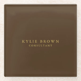 Modernes, stilvolles Braun Gold Beruflich Glasuntersetzer