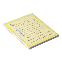 Modernes, stilvolles Bunco Score Pad Notizblock