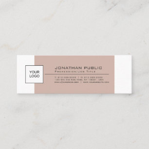Modernes stilvolles einfaches schlichtes mit Logo Mini Visitenkarte