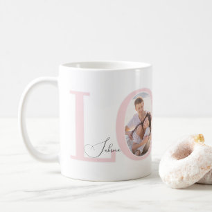 Modernes stilvolles Foto   LIEBE Script Valentinst Kaffeetasse