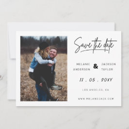 Modernes, stilvolles Foto mit einfacher, hochwerti Save The Date