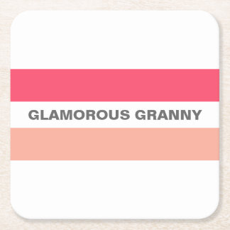 Modernes, stilvolles Glamour Granny Pink Rechteckiger Pappuntersetzer