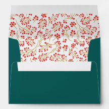 Modernes, stilvolles Green Floral Muster Weihnacht