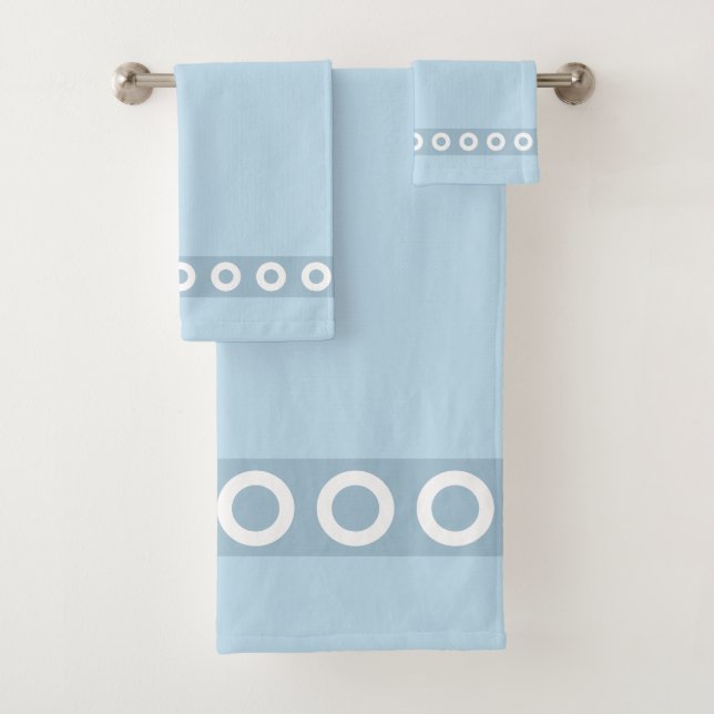 Modernes, stilvolles hellblaues Badetuch Set (Insitu)
