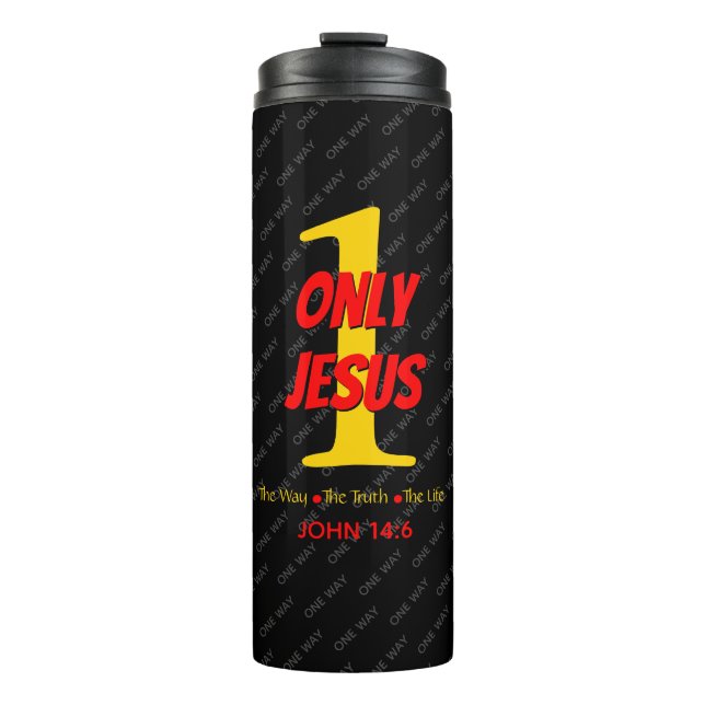 Modernes, stilvolles Jesus Christlich Thermosbecher (Vorderseite)
