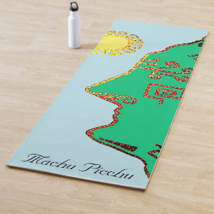 Modernes, stilvolles Machu Picchu Zeichnend Yogamatte