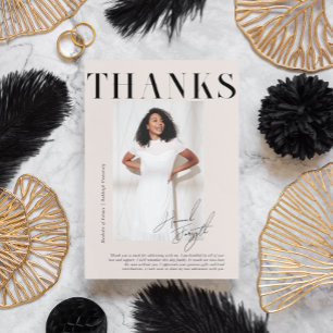 Modernes, stilvolles Magazin ABSCHLUSS FOTO Dankeskarte