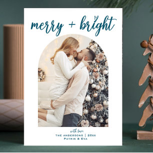 Modernes, stilvolles Minimal Weihnachtsgeschenk-Fo Feiertagskarte