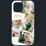 Modernes, stilvolles Multimedia-Foto in Gold, elek Case-Mate iPhone Hülle<br><div class="desc">Modernes,  stilvolles Design für elektronische Handy-Gehäuse mit mehreren Fotos. Ideal zum Geburtstag,  Weihnachten,  Müttertag oder Vatertag. Farben können geändert werden.</div>