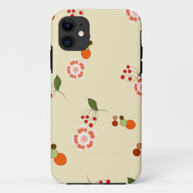 Modernes, stilvolles Naturemuster Case-Mate iPhone Hülle (Rückseite)