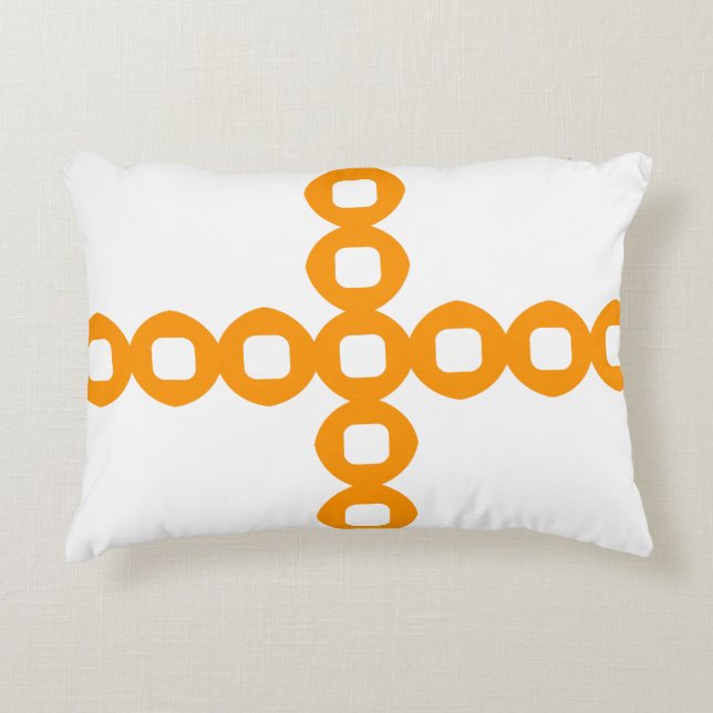 Modernes stilvolles Orange Unique Design Dekokissen (Vorderseite)