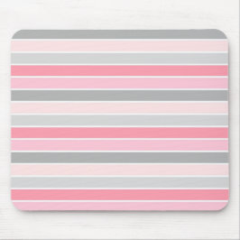 Modernes, stilvolles rosa Streifenmuster Mousepad