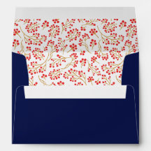 Modernes stilvolles Royal Blue Floral Muster Weihn