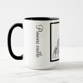 Modernes, stilvolles Schloss Black and White Ringe Tasse