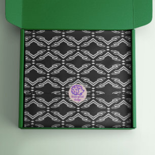 Modernes, stilvolles Schwarz-Weiß-Muster Seidenpapier