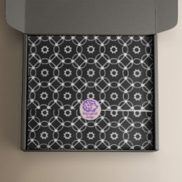 Modernes, stilvolles Schwarz-Weiß-Muster Seidenpapier