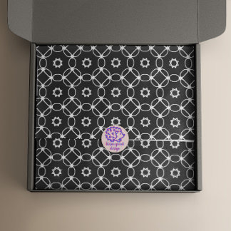 Modernes, stilvolles Schwarz-Weiß-Muster Seidenpapier