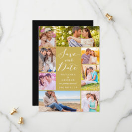 Modernes, stilvolles Script 8 Multi-Foto Save the Date