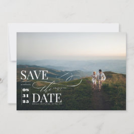Modernes, stilvolles Typografie-Save the Date Foto Save The Date